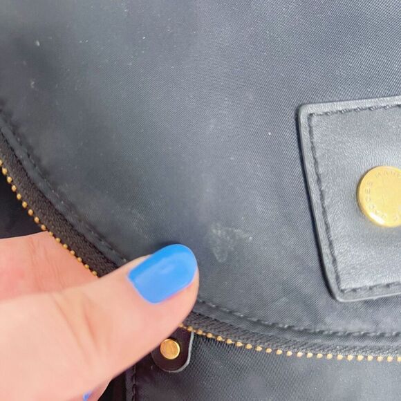 Marc by Marc Jacobs Natasha Black Nylon Crossbody Bag Leather Purse - Picture 8 of 12